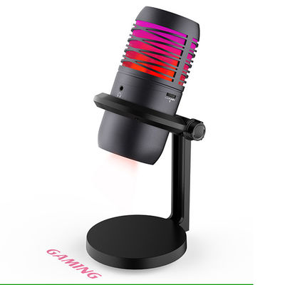 Конденсатор в реальном маштабе времени Mic потока со светами RGB приглушает/увеличение/выход/регулятор звука наушников