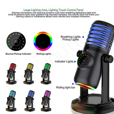 Микрофон студии Podcast Mic 48Khz игры RGB для течь
