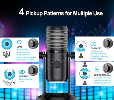 Микрофон студии Podcast Mic 48Khz игры RGB для течь
