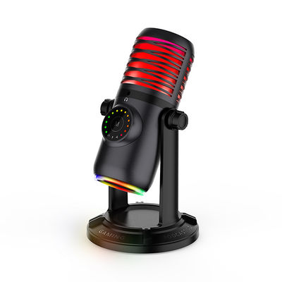 Течь Podcast микрофон игры USB RGB Mic конденсатора для ПК PS4 PS5 ноутбука