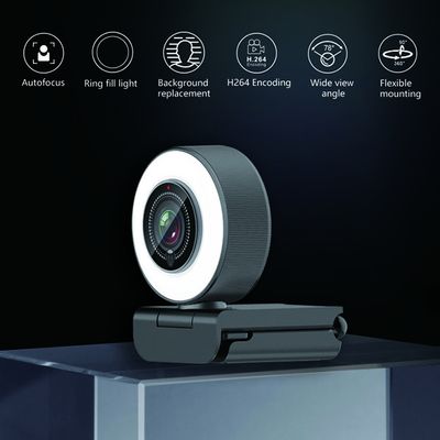 Течь формат в реальном маштабе времени автофокуса H.264 камеры USB веб-камеры со светом кольца