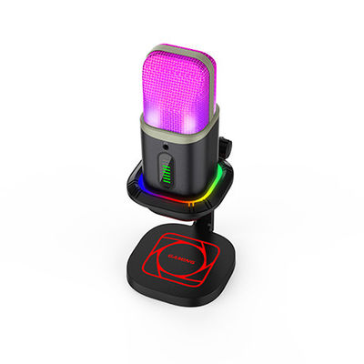 Микрофон USB игры CE, конденсатор Mic ПК с быстрым безмолвным индикатором RGB