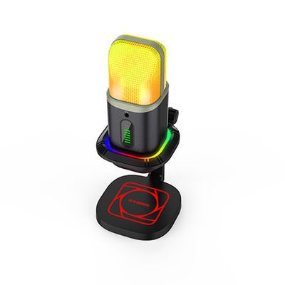 Микрофон USB игры CE, конденсатор Mic ПК с быстрым безмолвным индикатором RGB